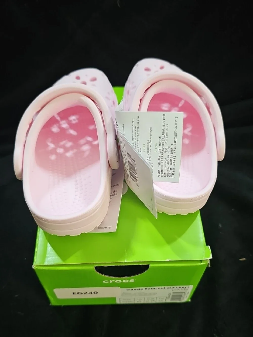 *Brand New* CROCS Kids' Classic Floral Clog - Pale Pink